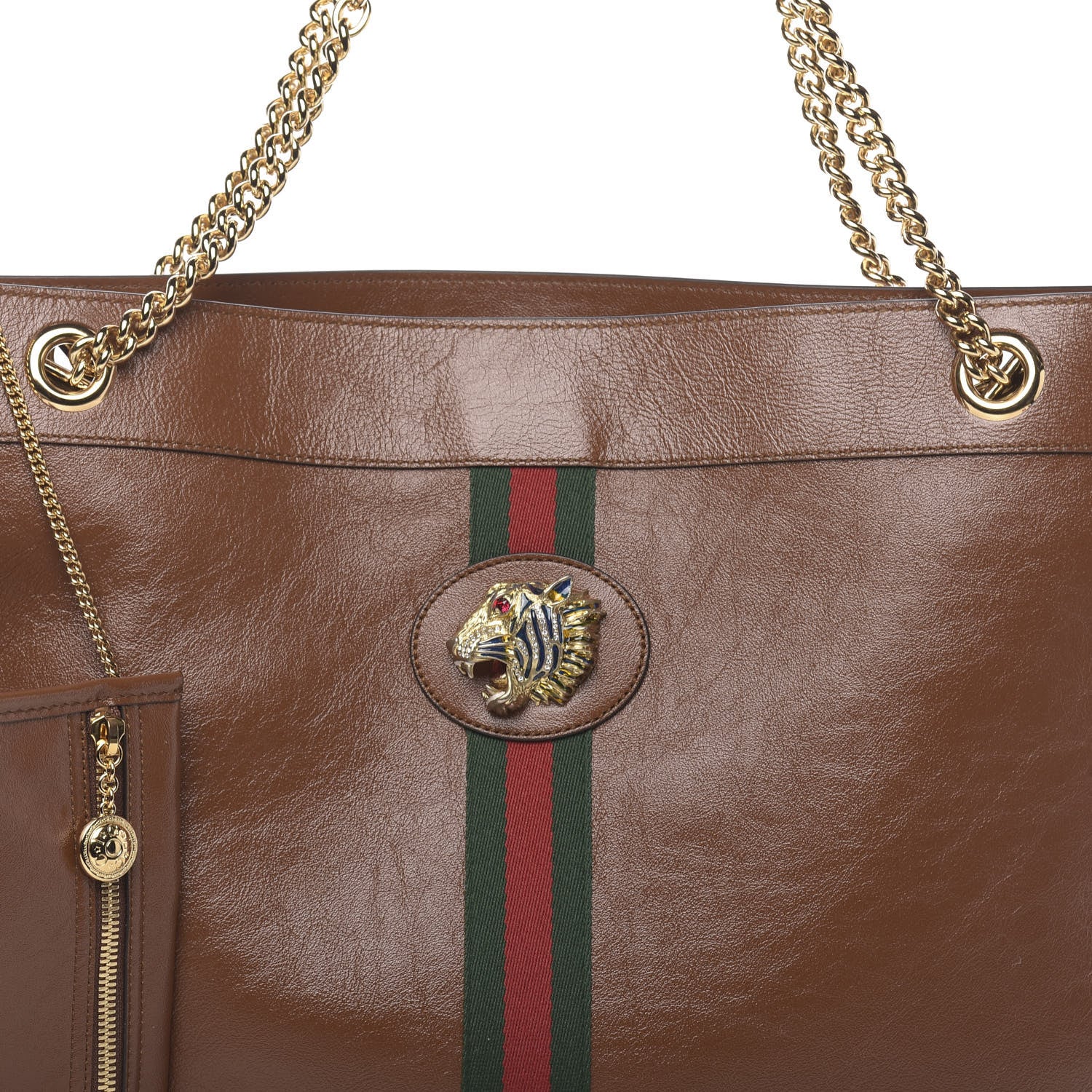 Gucci Calfskin Large Rajah Chain Tote Cuir 8 of 10