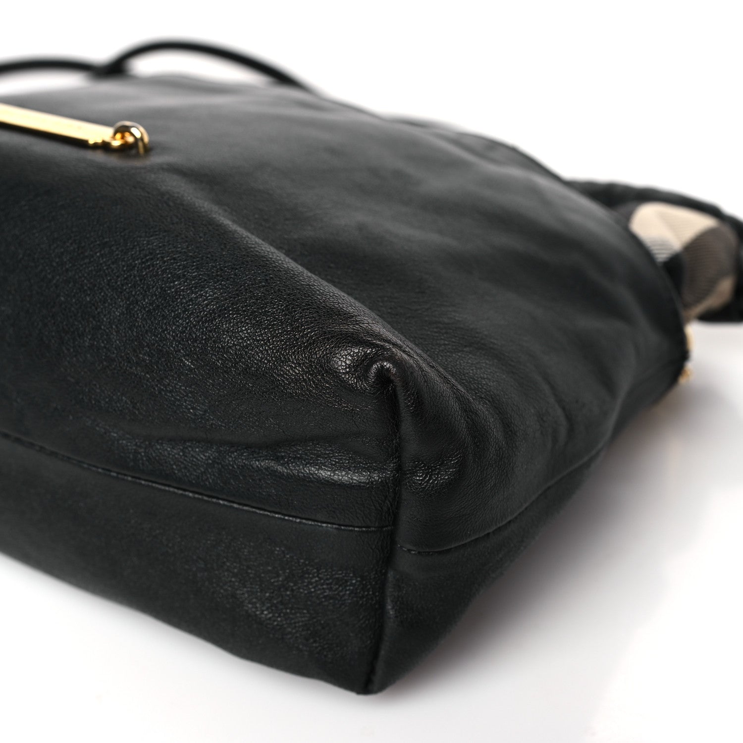 Burberry Derby Calfskin House Check Little Crush Black 9 of 12