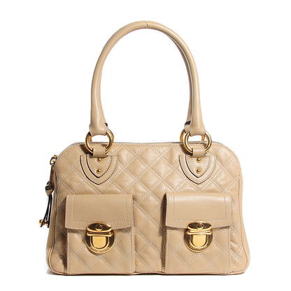 Marc Jacobs Calfskin Quilted Blake Bisque 1 of 8