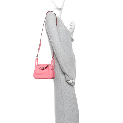 Hermes Swift Mini Lindy 20 Rose Ete 2 of 11