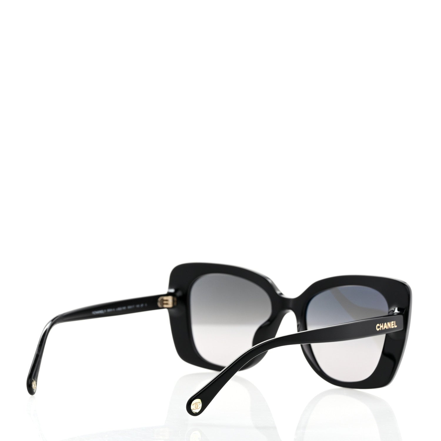 Chanel Acetate Polarized Rectangle Sunglasses 5504A Black 4 of 7