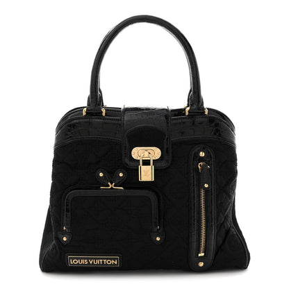 Louis Vuitton Monogram Silk Pony Hair Alligator Trim Linda Black 1 of 9