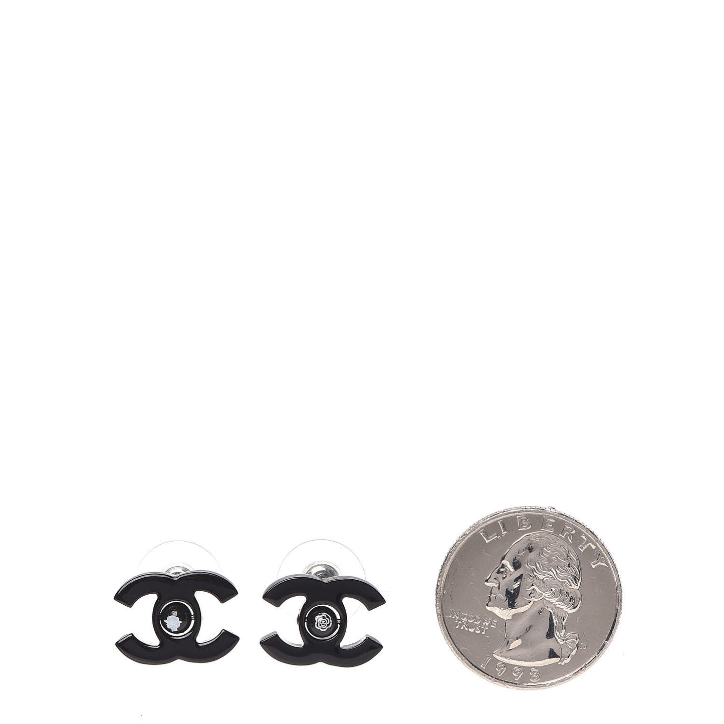 Resin CC Mademoiselle Earrings Black