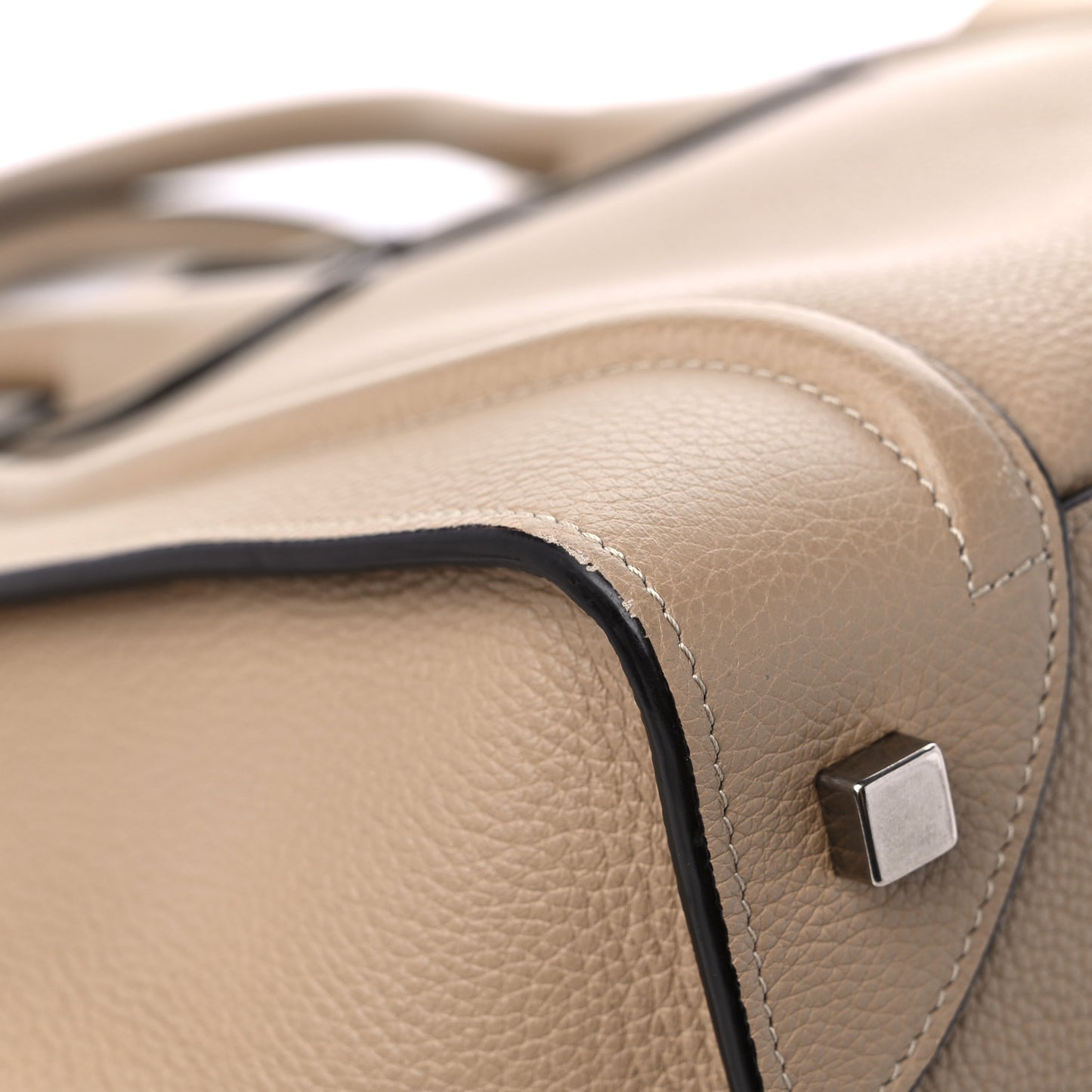 Drummed Calfskin Mini Luggage Dune