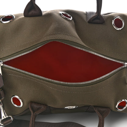 Hermes Fabric Carrying Dog Bag Kaki Feu 5 of 10