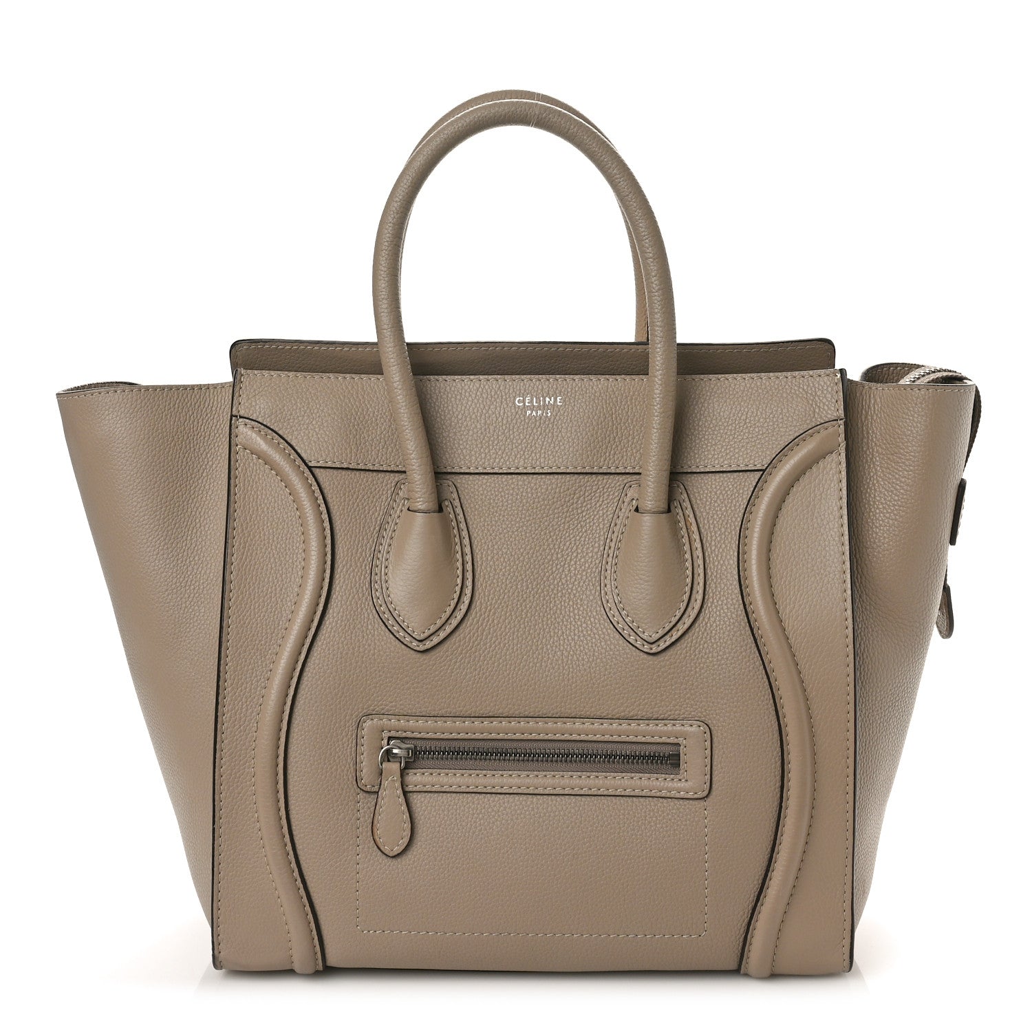 Celine Drummed Calfskin Mini Luggage Dune 1 of 11