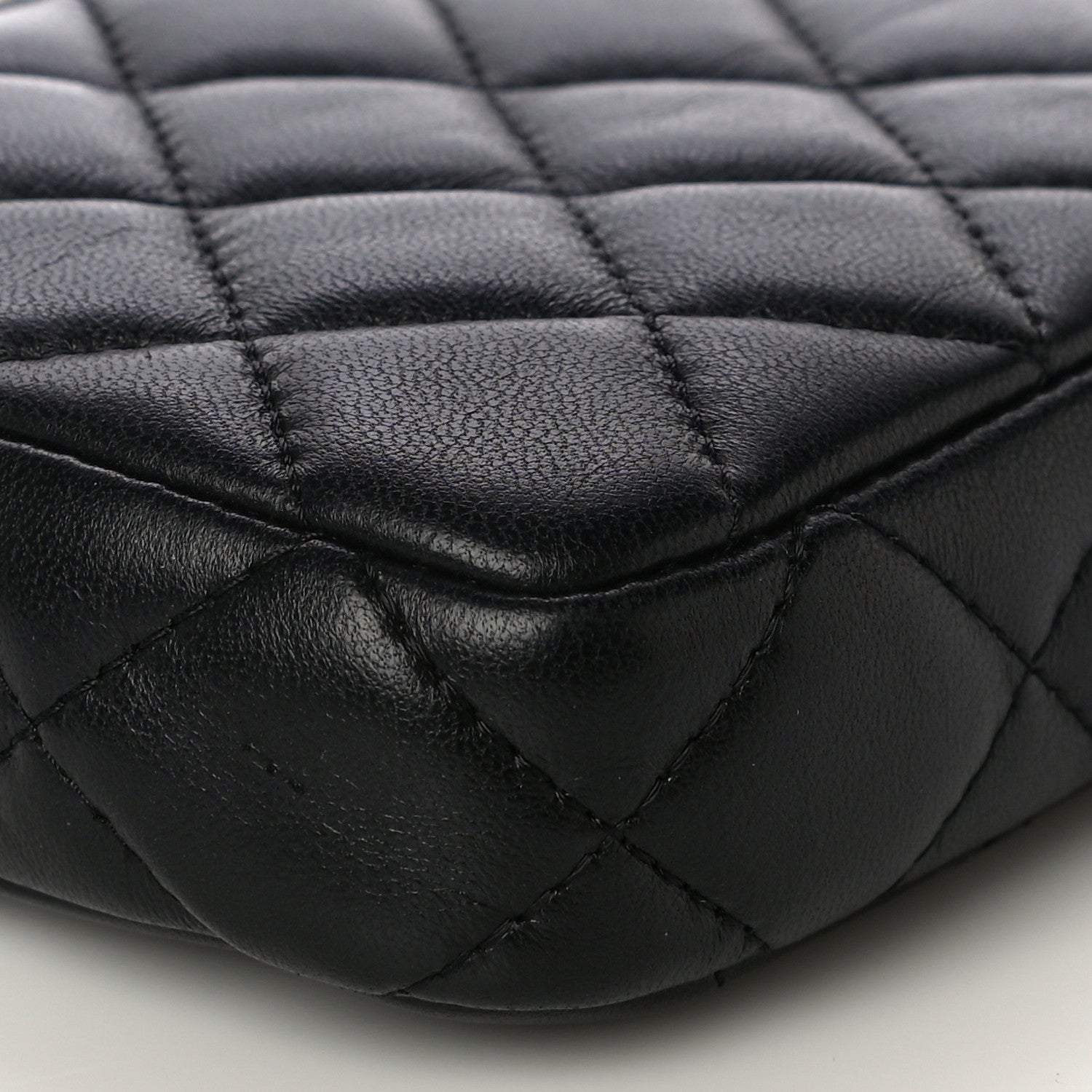 Chanel Lambskin Quilted Small Clutch With Chain Black 10 of 12
