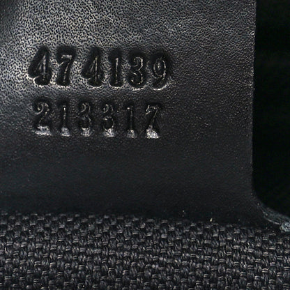 Gucci Soft GG Supreme Monogram Appia Calfskin Web East West Messenger Bag Black Grey 6 of 13