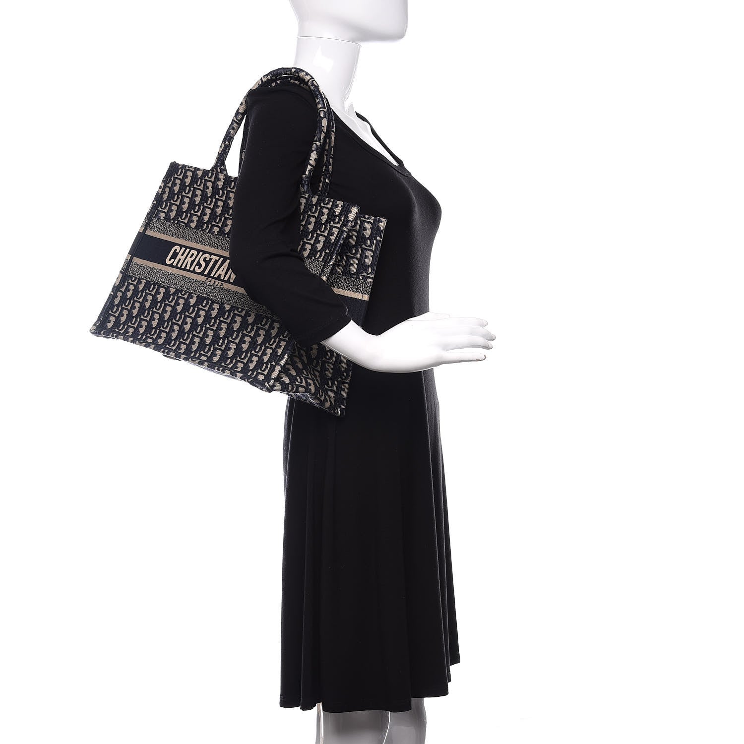 Christian Dior Oblique Medium Book Tote Blue Multicolor 2 of 10