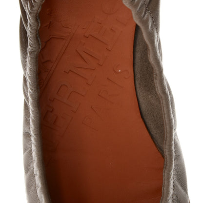 Hermes Glossy Goatskin Carina Ballerina Flats size 37 in Taupe 7 of 10