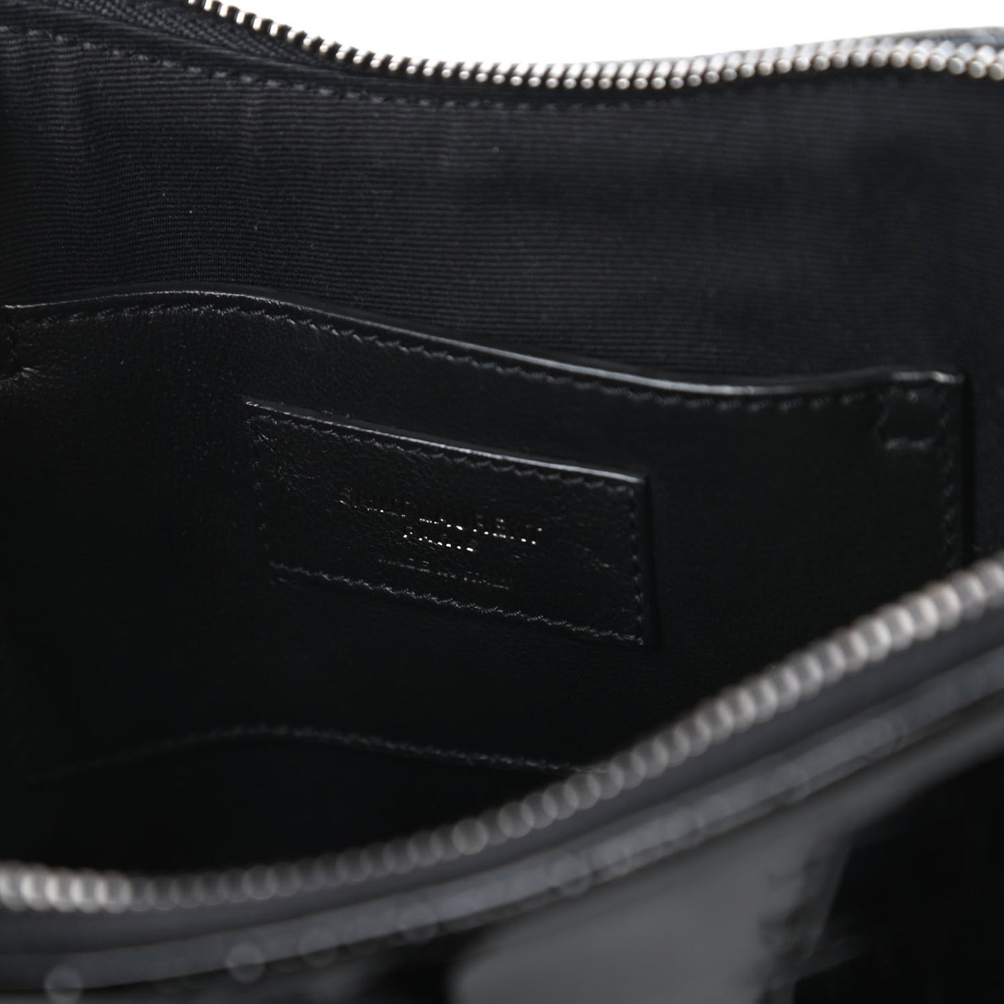 Patent Crocodile Embossed Sac Coeur Heart Shaped Clutch Black