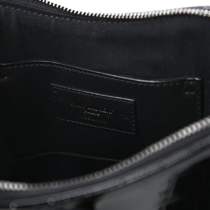 Saint Laurent Patent Crocodile Embossed Sac Coeur Heart Shaped Clutch Black 8 of 10