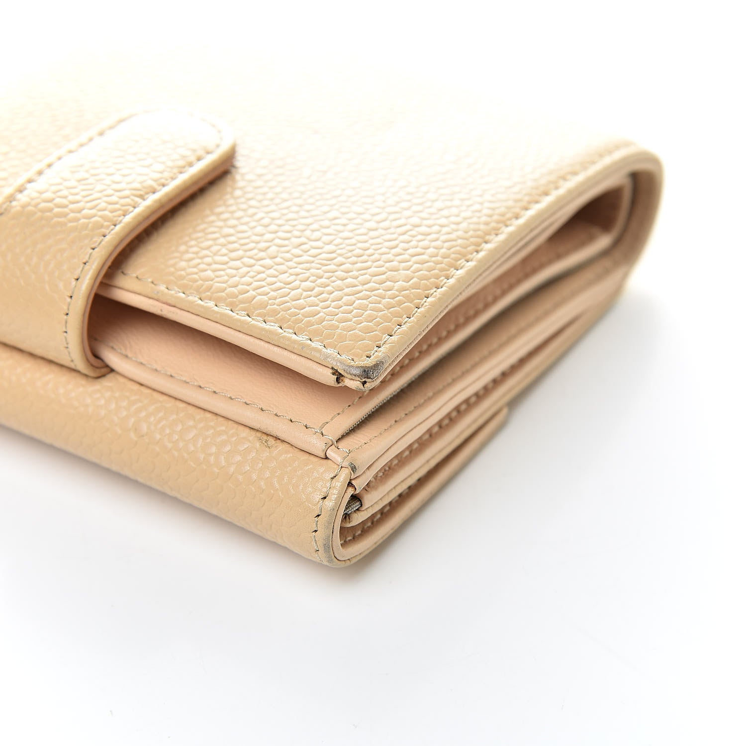 Chanel Caviar Timeless CC Compact Flap Wallet Beige 12 of 15
