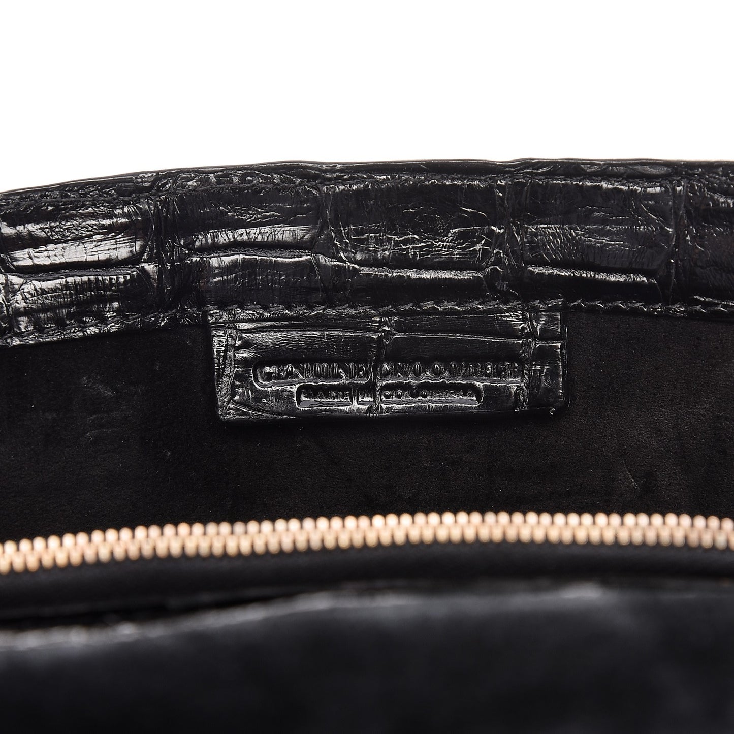 Crocodile Gotham Clutch Black