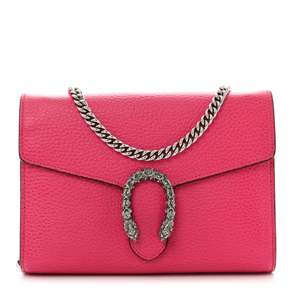 Gucci Dollar Calfskin Crystal Mini Dionysus Chain Wallet Box Pink 1 of 14