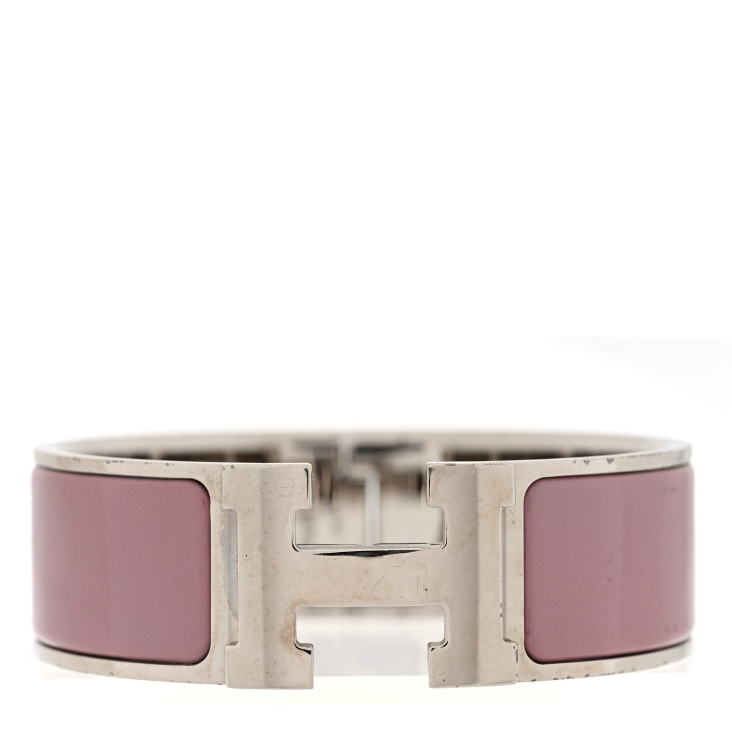 Enamel Wide Clic Clac H Bracelet PM Bois De Rose