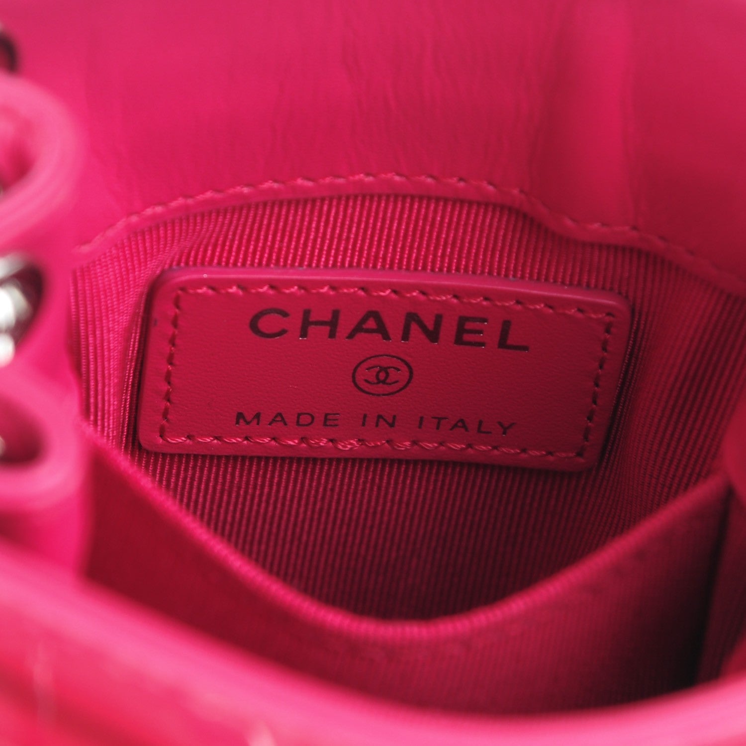 Chanel Patent Crossbody CC Phone Holder Dark Pink 6 of 6