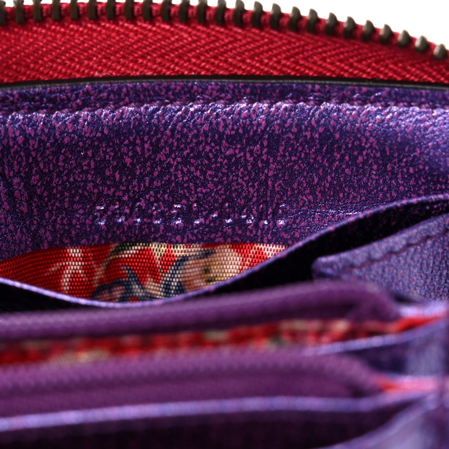 Gucci Laminated Nappa Trapuntata Zumi Zip Around Wallet Rosso Fuxia Bizantin 7 of 13
