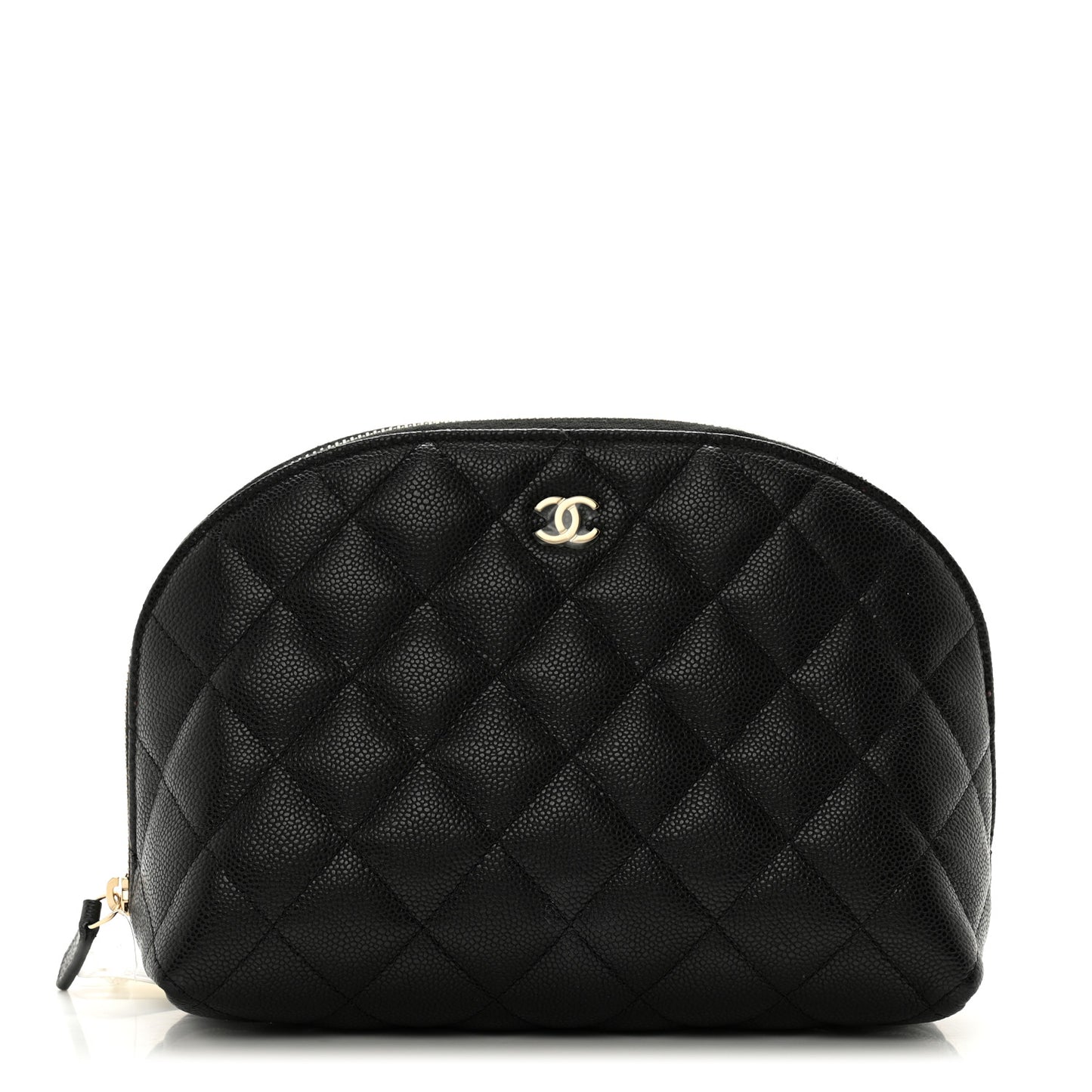 Caviar Quilted Cosmetic Case Black