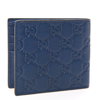 Gucci X MLB Guccissima Signature NY Yankees Embroidered Bi-Fold Wallet Royale Ivory 3 of 8
