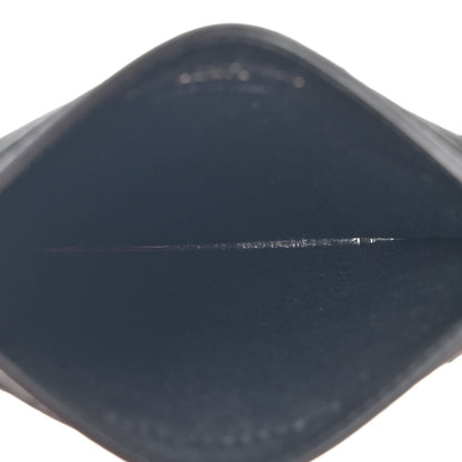 Saint Laurent Grain De Poudre Matelasse Chevron Monochrome Monogram Credit Card Case Black 5 of 7