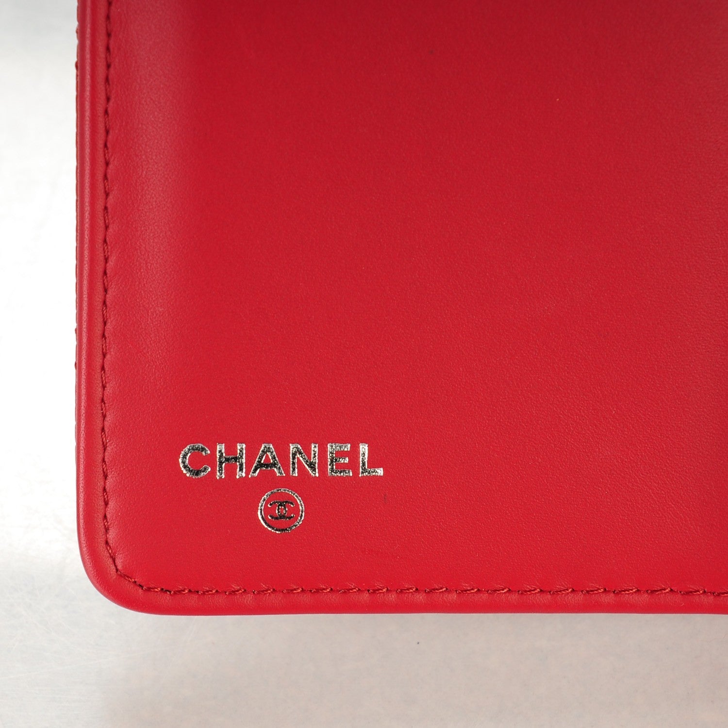 Chanel Caviar Quilted Yen Wallet Red 7 of 9