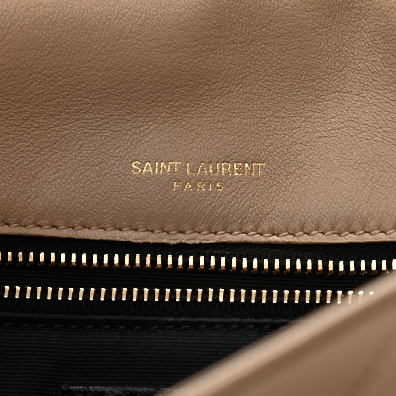 Saint Laurent Lambskin Matelasse Monogram Medium Niki Chain Satchel Dark Beige 6 of 14