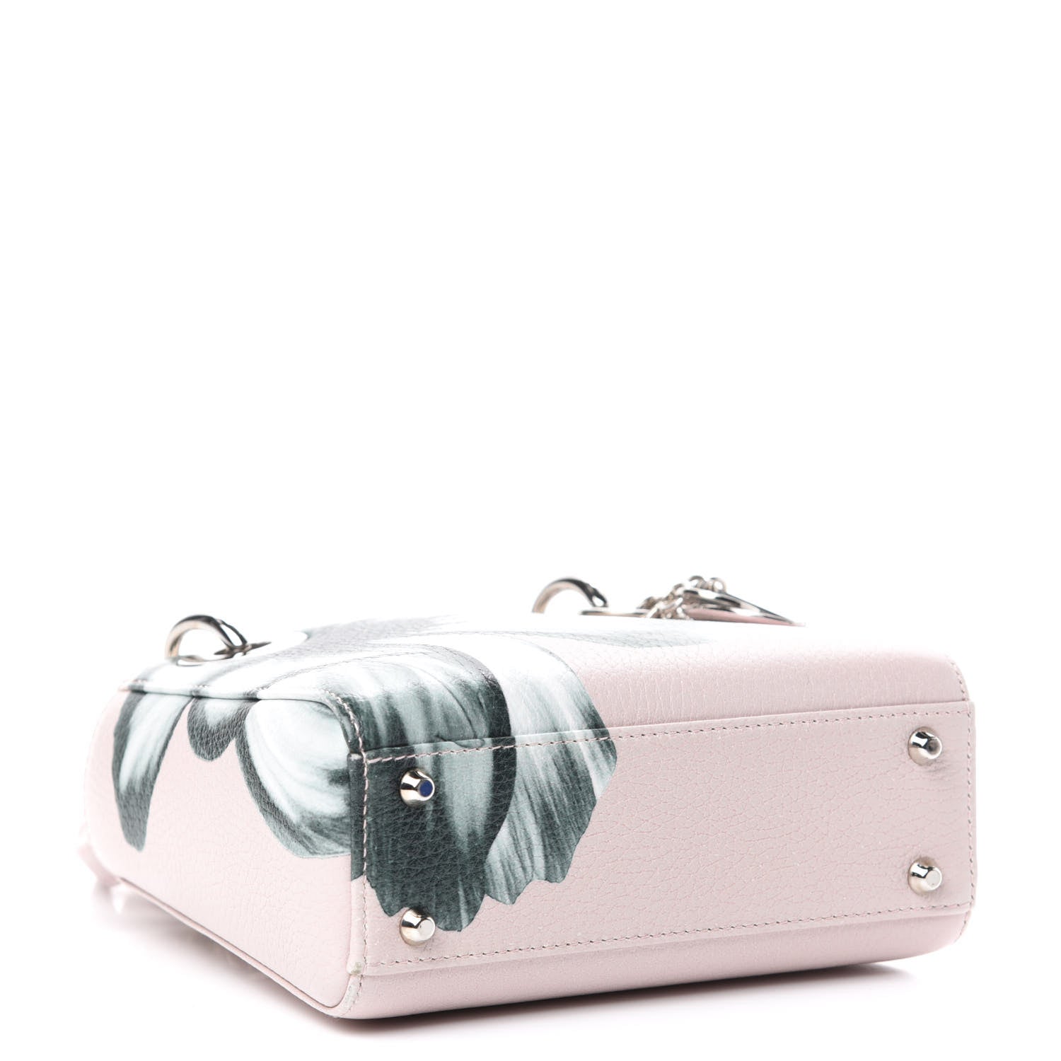 Christian Dior Deerskin Floral Printed Mini Lady Dior Pink 4 of 11