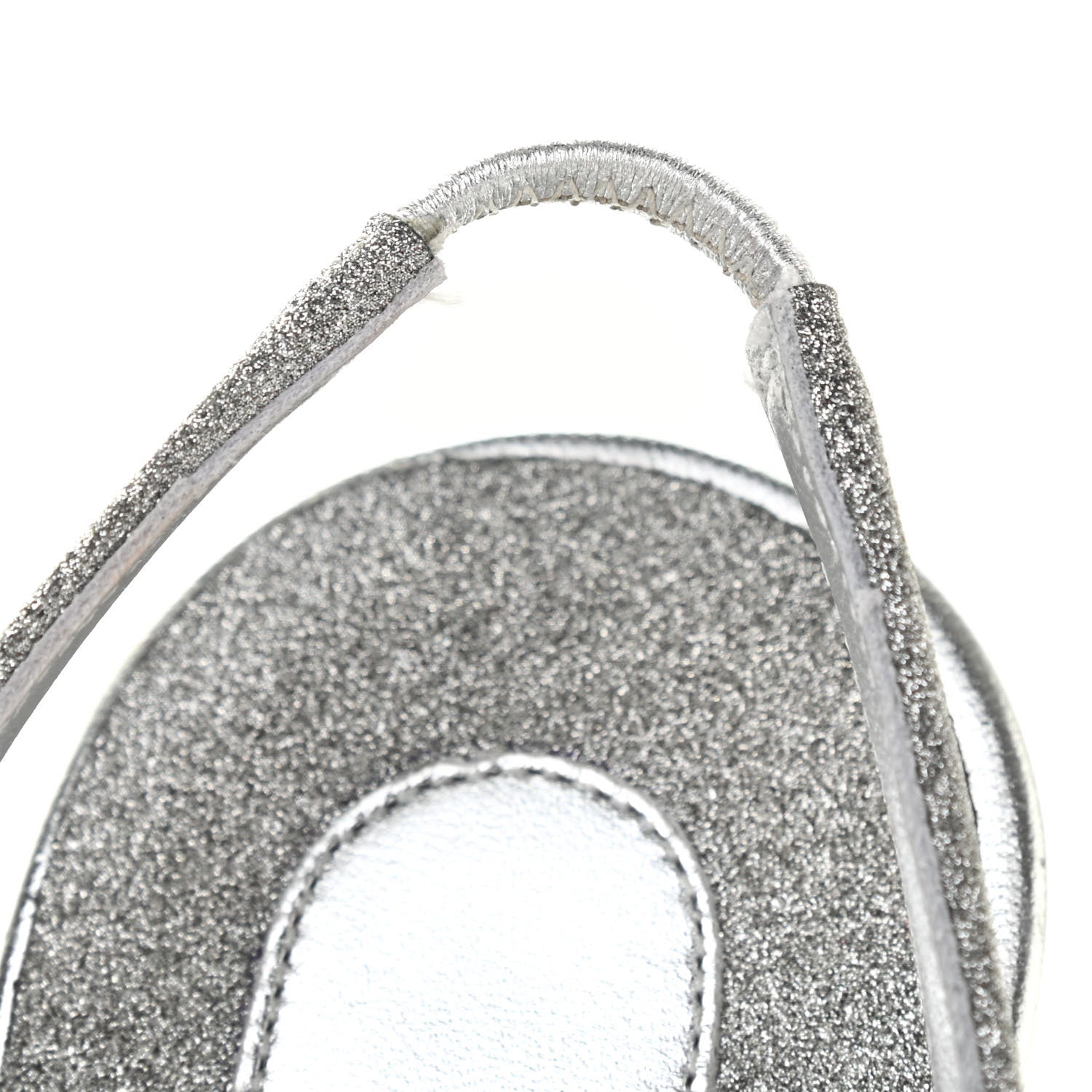 Christian Louboutin Glitter Calfskin Taralita 85 Thong Sandals 39 Silver 20 of 22