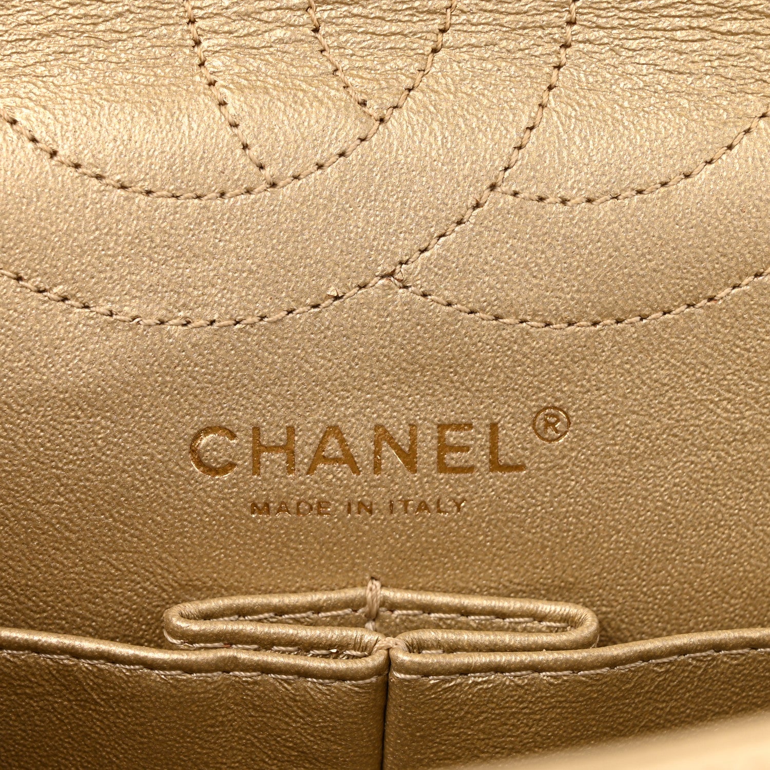 Chanel Metallic Aged Calfskin Quilted 2.55 Reissue 226 Flap Pale Gold 6 of 14