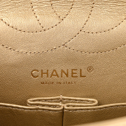 Chanel Metallic Aged Calfskin Quilted 2.55 Reissue 226 Flap Pale Gold 6 of 14