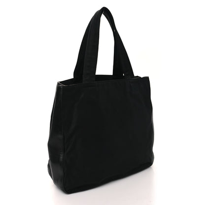 Prada Nylon Calfskin Tote Black 3 of 11