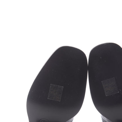 Chanel Calfskin Patent Cap Toe Short Boots 36 Black 8 of 10