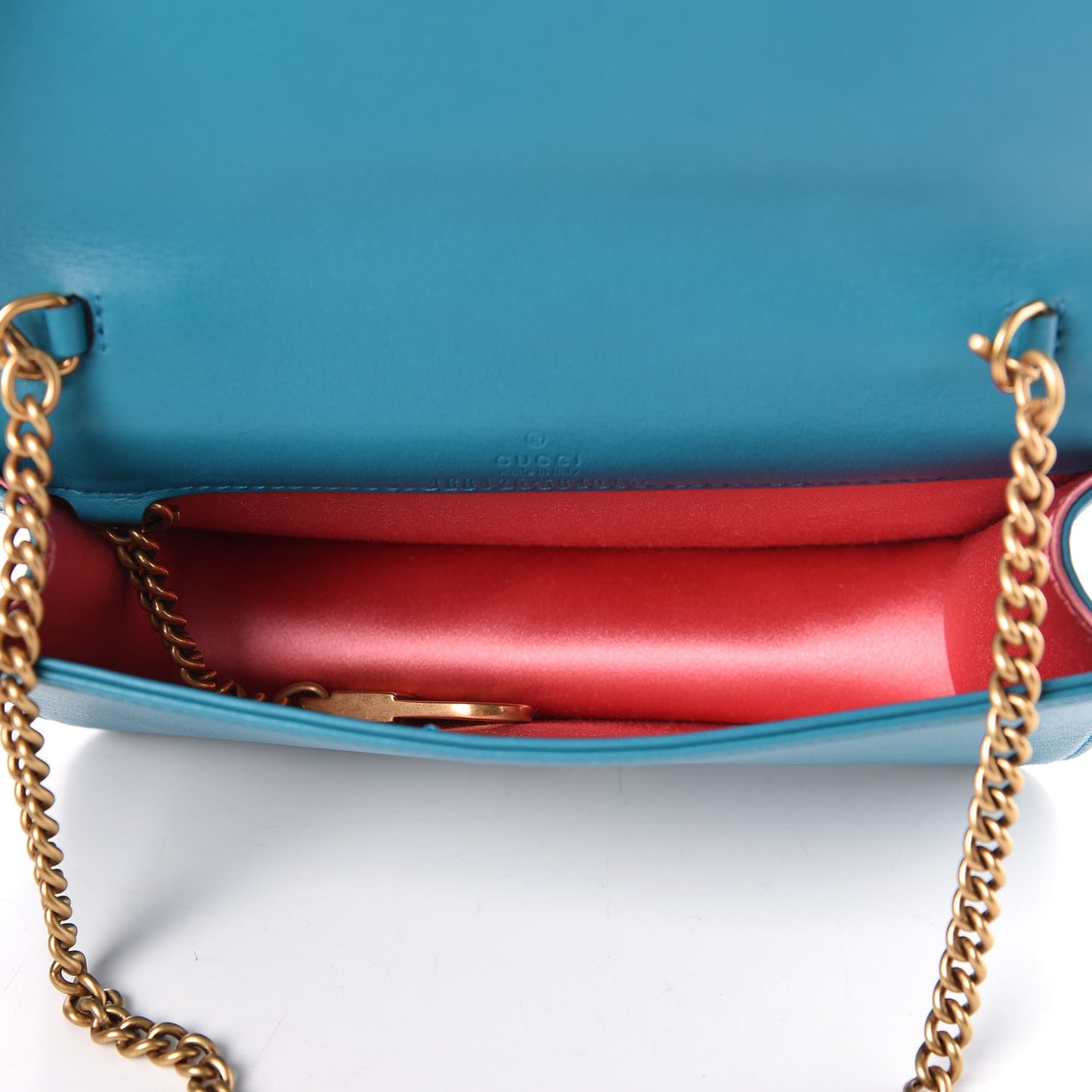 Velvet Matelasse GG Marmont Mini Bag Pavone Cyan