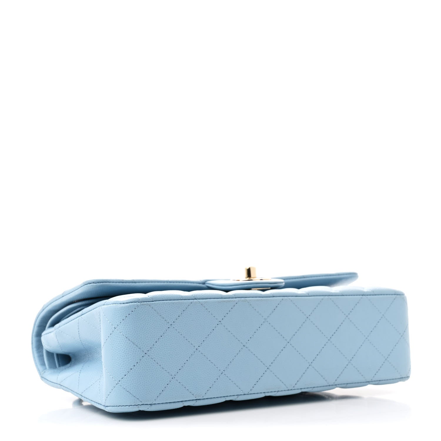 Chanel Caviar Quilted Medium Double Flap Light Blue 4 of 10