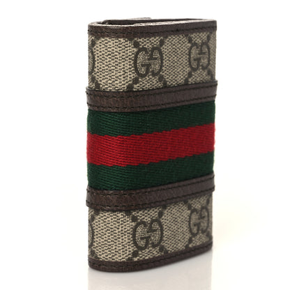 Gucci GG Supreme Monogram Web Ophidia 6 Key Holder Case Beige New Acero 3 of 6
