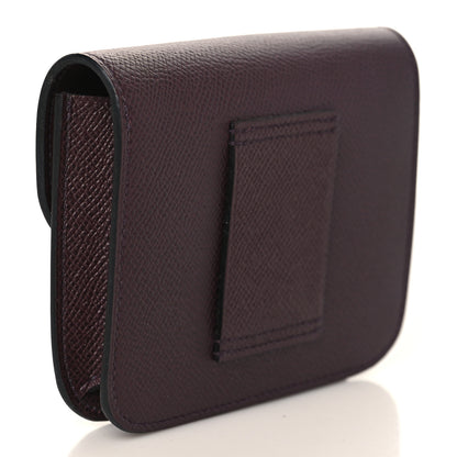 Hermes Epsom Enamel Constance Slim Wallet Rouge Sellier Framboise 4 of 10