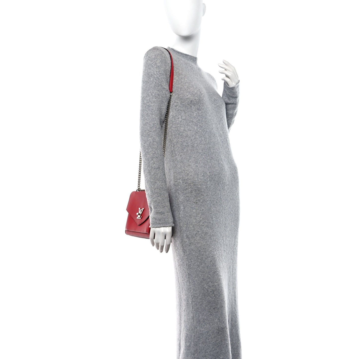 Soft Calfskin Mylockme Chain Bag BB Rubis