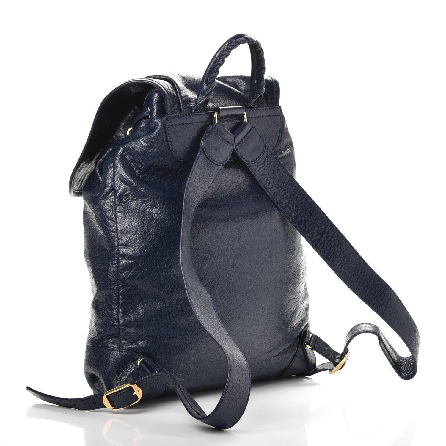 Balenciaga Agneau Giant 12 Gold Hardware S Traveler Backpack Bleu Obscur 3 of 7
