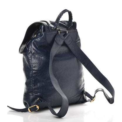 Balenciaga Agneau Giant 12 Gold Hardware S Traveler Backpack Bleu Obscur 3 of 7