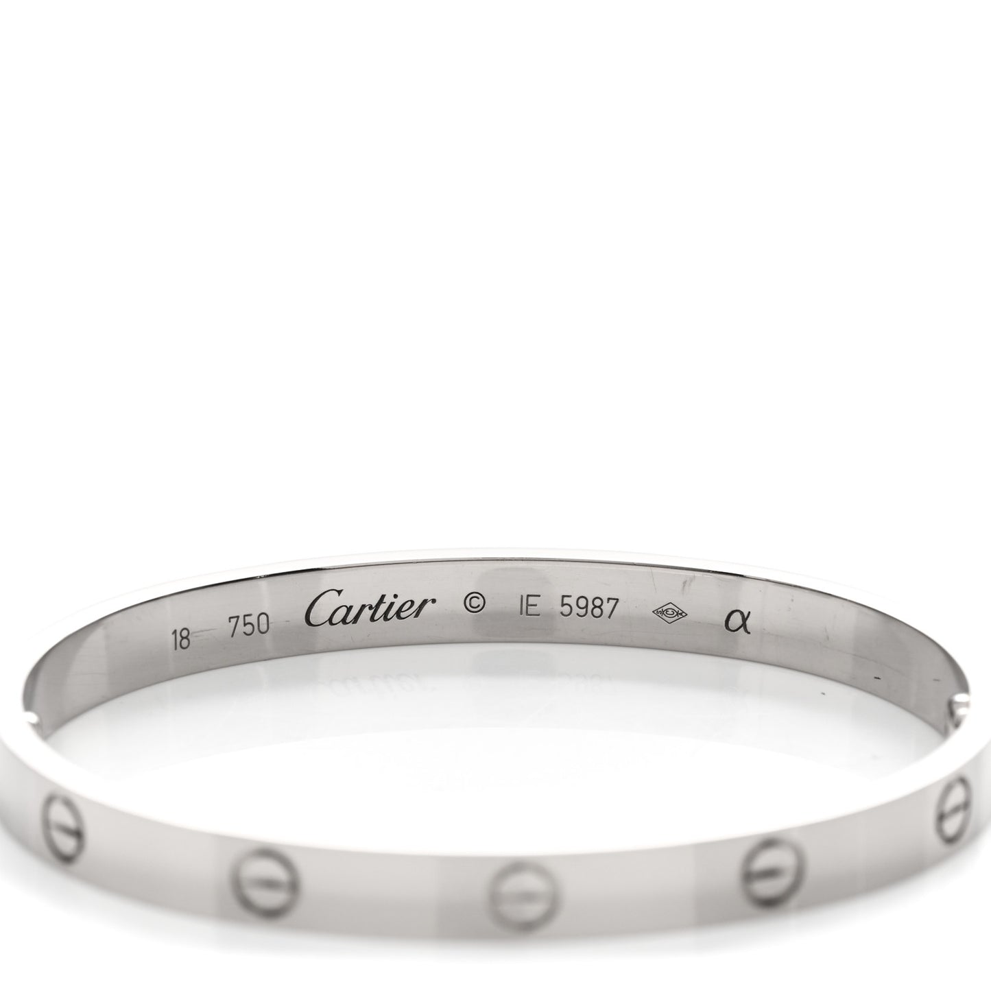18K White Gold LOVE Bracelet 18