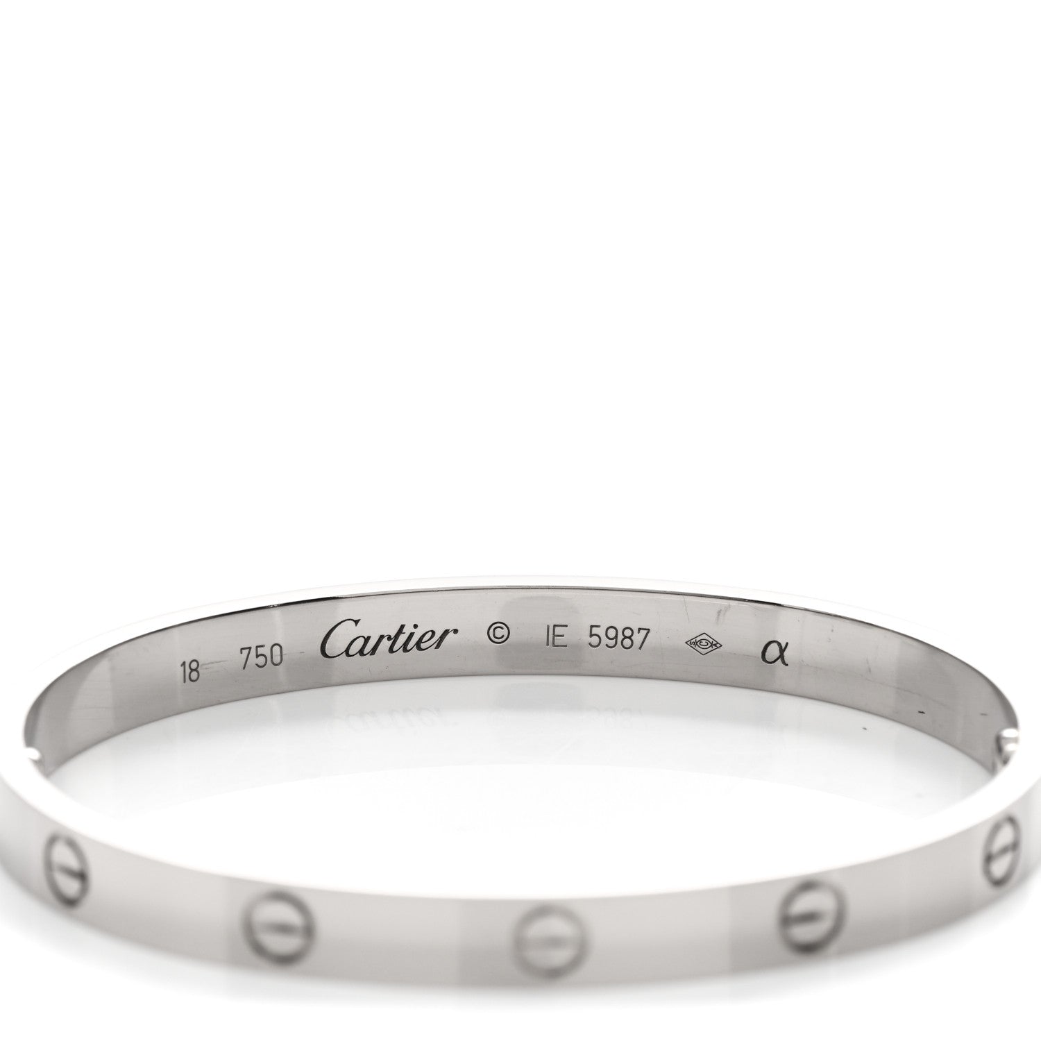 Cartier 18K White Gold LOVE Bracelet 18 3 of 3