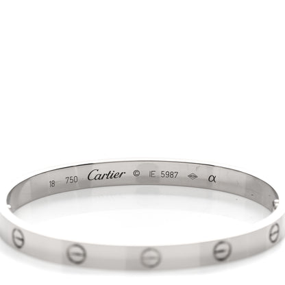 Cartier 18K White Gold LOVE Bracelet 18 3 of 3