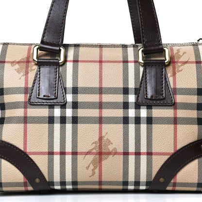 Burberry Haymarket Check Studded Bowler Brown 5 of 10