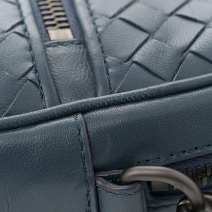 Bottega Veneta Nappa Intrecciato Medium Briefcase Blue Black 13 of 13