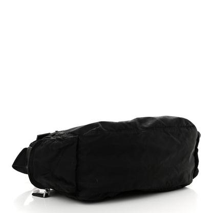 Prada Re-Nylon Vela Saffiano Pocket Double Zip Shoulder Bag Black 4 of 14