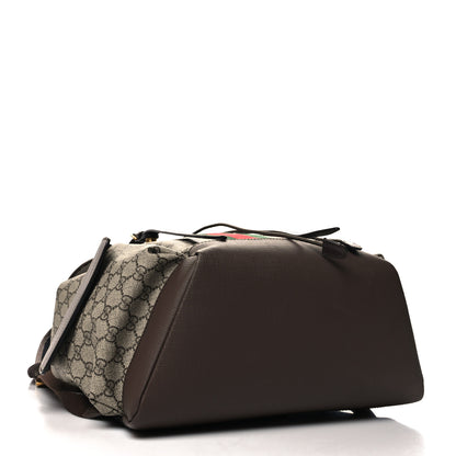 Gucci GG Supreme Monogram Medium Ophidia Double Buckle Backpack Brown 4 of 10
