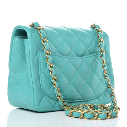 Chanel Lambskin Quilted Mini Square Flap Green 3 of 10