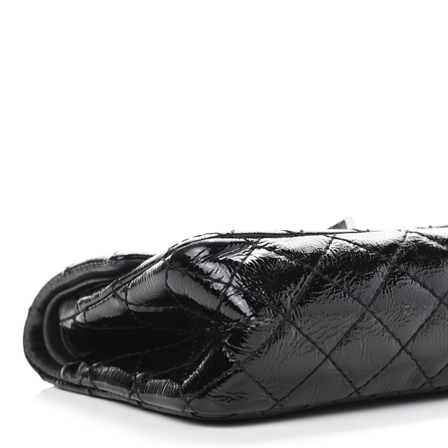 Chanel Crinkled Patent Quilted 2.55 Reissue Mini Flap Black 18 of 19