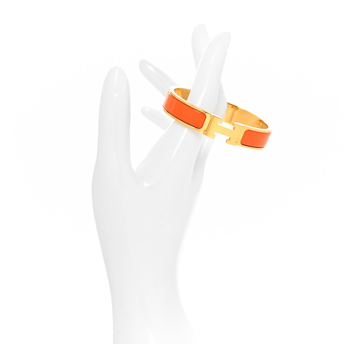 Enamel Narrow Clic Clac H Bracelet PM Orange